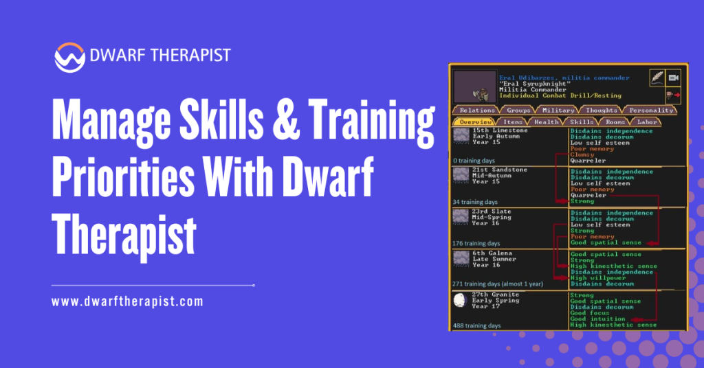 Manage Skills & Training Priorities With Dwarf Therapist
